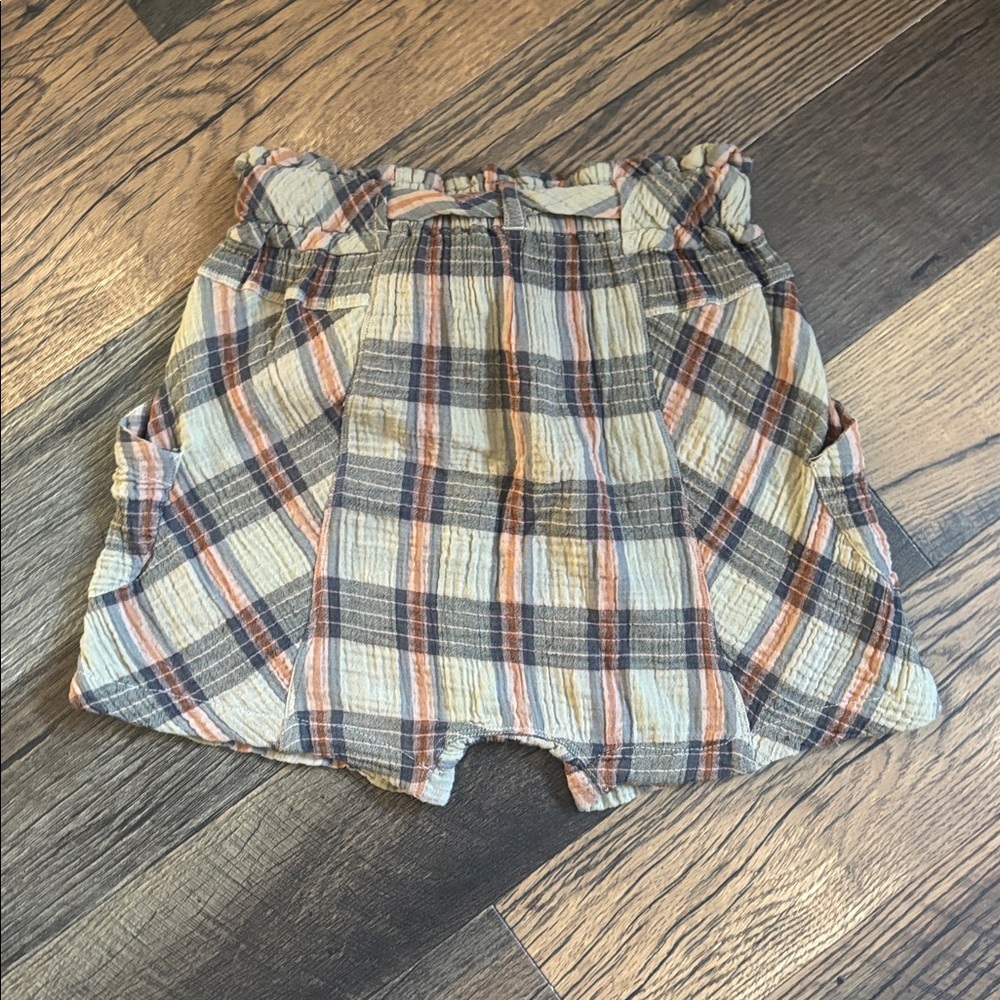 Free People Las Palmas Sailor Shorts Plaid Pattern Harem Style Women’s XS - Picture 5 of 7